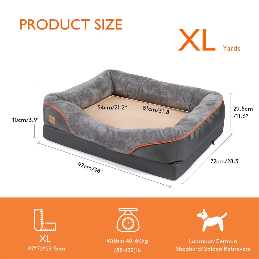 Memory Foam Jumbo Dog Bed With Removable Cover