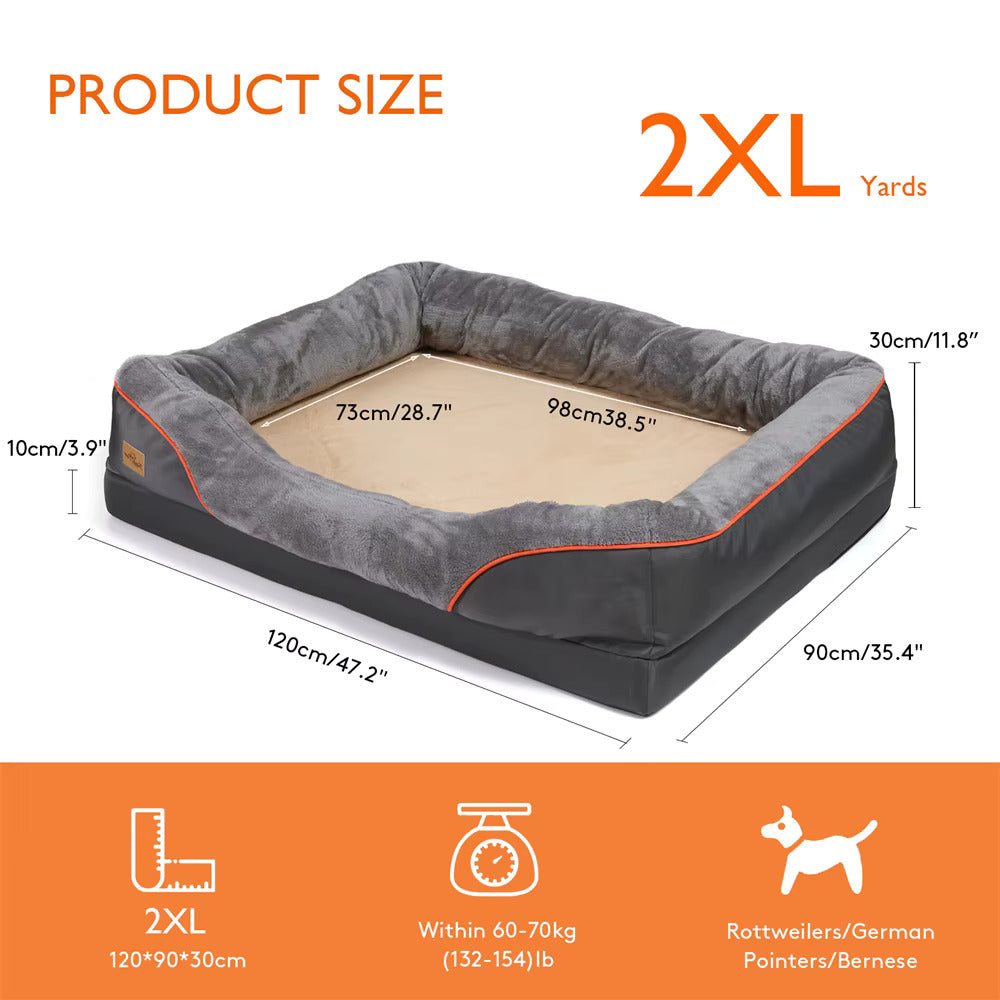 Memory Foam Jumbo Dog Bed With Removable Cover