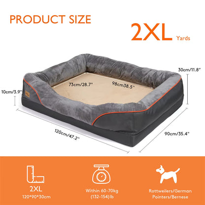 Memory Foam Jumbo Dog Bed With Removable Cover